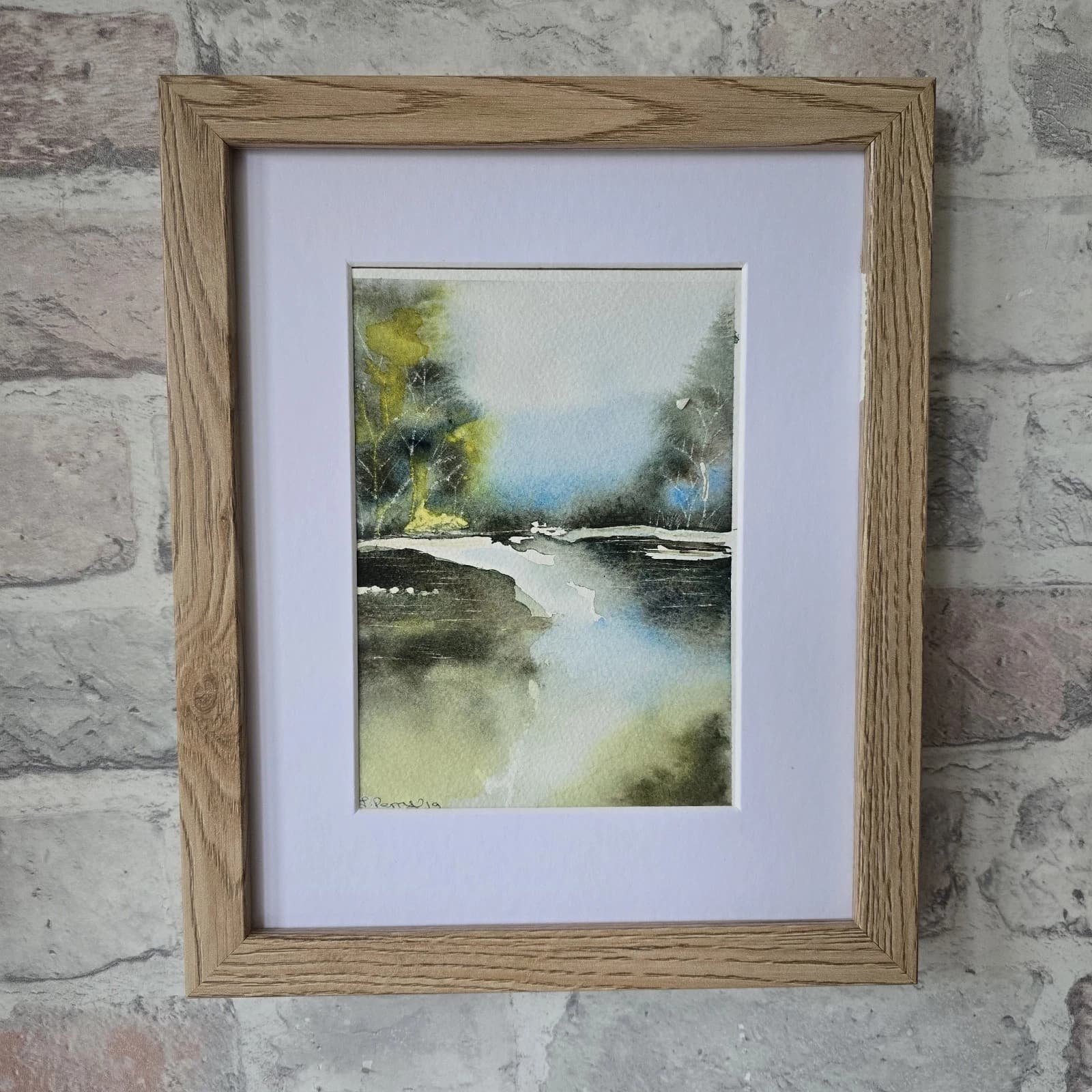 Landscape Watercolour Painting Contemporary Framed
